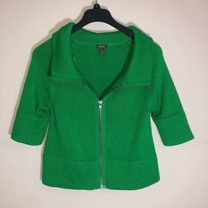 Kelly Green Kenneth Cole Zip-up Sweater
